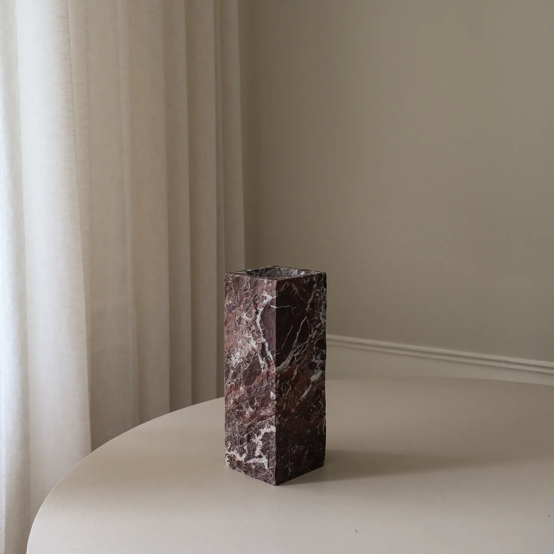 Rosso Levanto Edge μαρμάρινο βάζο, Medium, 30 εκ. Botané