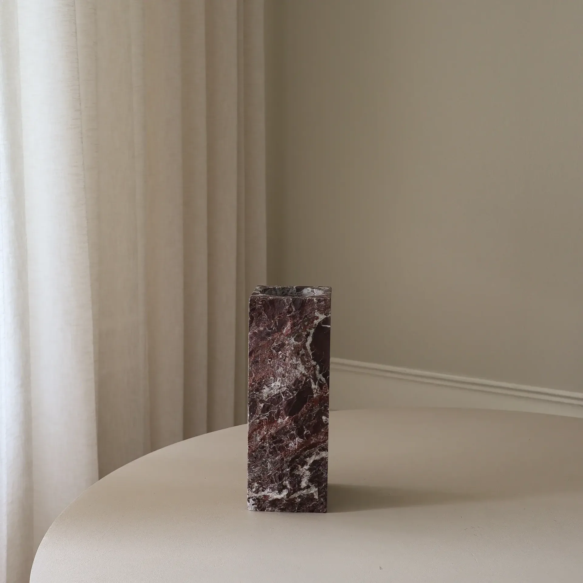 Rosso Levanto Edge μαρμάρινο βάζο, Medium, 30 εκ. Botané