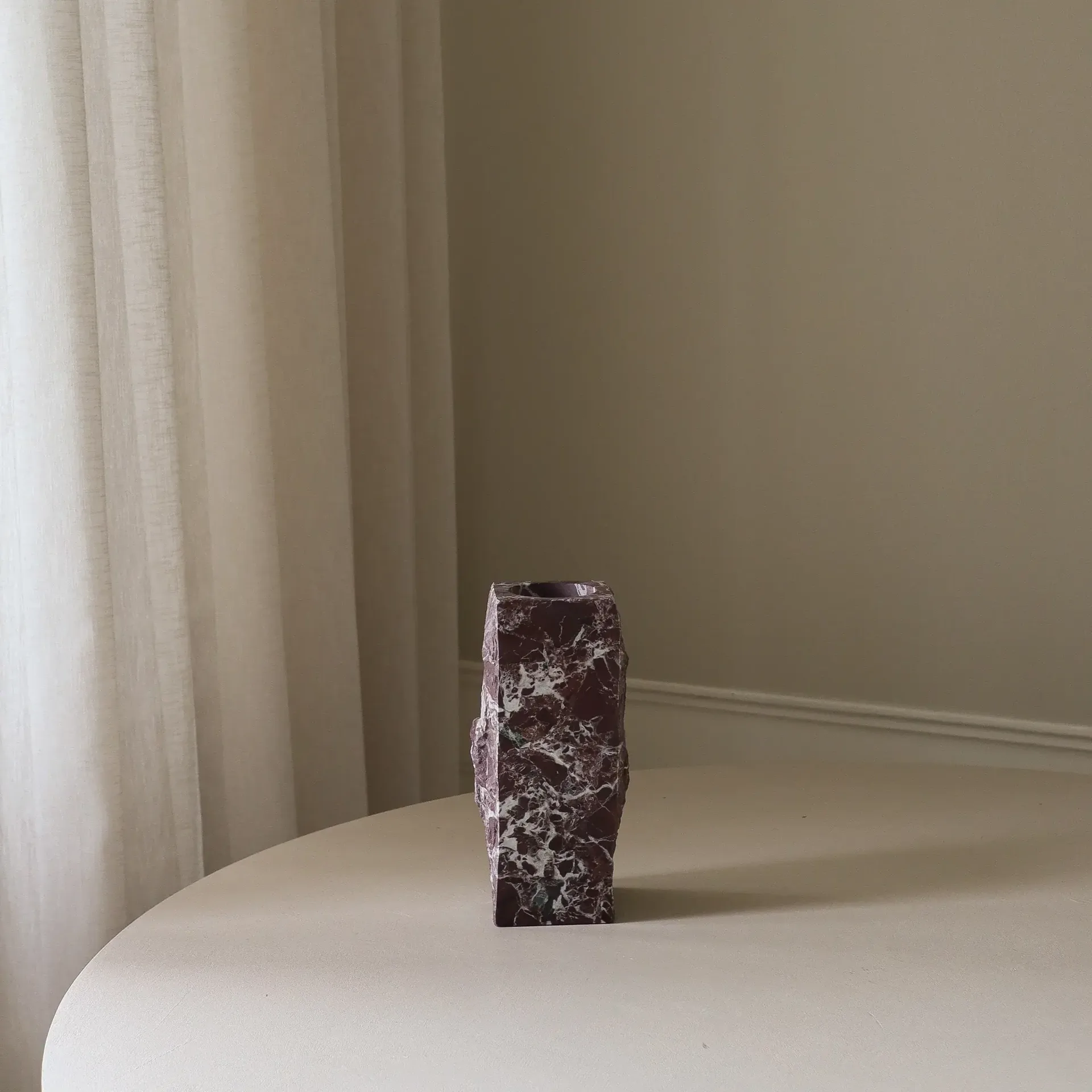 Rosso Levanto Edge μαρμάρινο βάζο, Small, 25 εκ. Botané