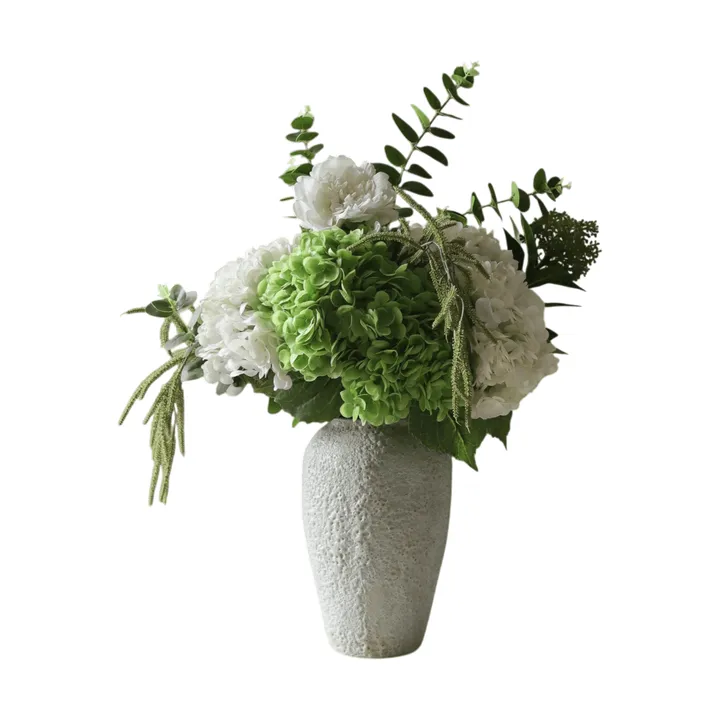 Smashed Avocado τεχνητό μπουκέτο - Hortensia-παιώνια-αμαράντι-skimmiabär-ευκάλυπτος 12 τεμάχια - Botané