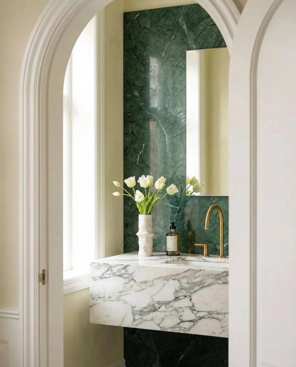 Τουλίπες triumph τεχνητό μπουκέτο, Λευκό, 10 τεμάχια Botané