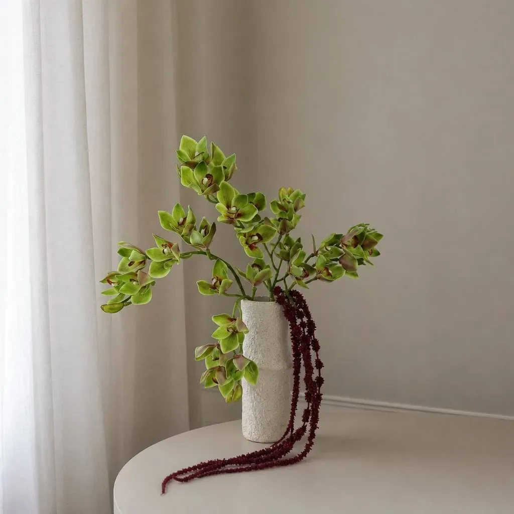 Velvet Vine τεχνητό μπουκέτο, Ορχιδέα-αμαράντι 6 τεμάχια Botané