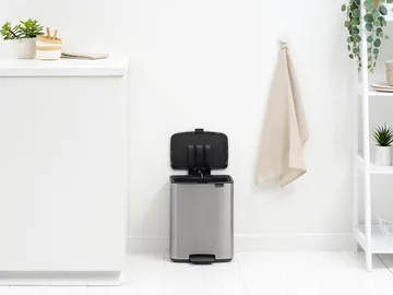 Bo πεντάλ κάδος 12 L - Matt Steel Fingerprint Proof - Brabantia