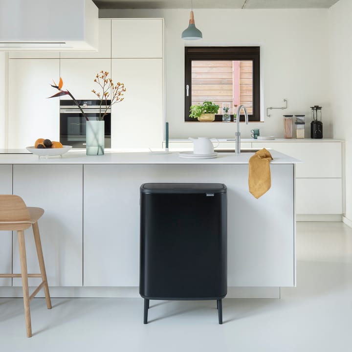Bo κάδος ψηλός 2x30 L, ματ μαύρο Brabantia
