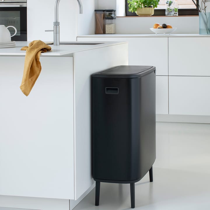Bo κάδος ψηλός 2x30 L, ματ μαύρο Brabantia