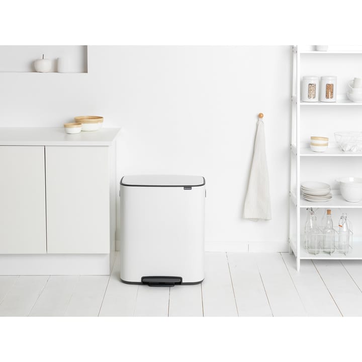 Bo κάδος με πεντάλ 2x30 L, Λευκό Brabantia