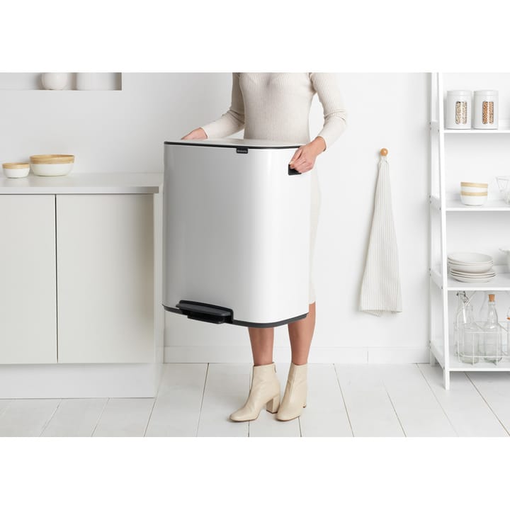 Bo κάδος με πεντάλ 2x30 L, Λευκό Brabantia