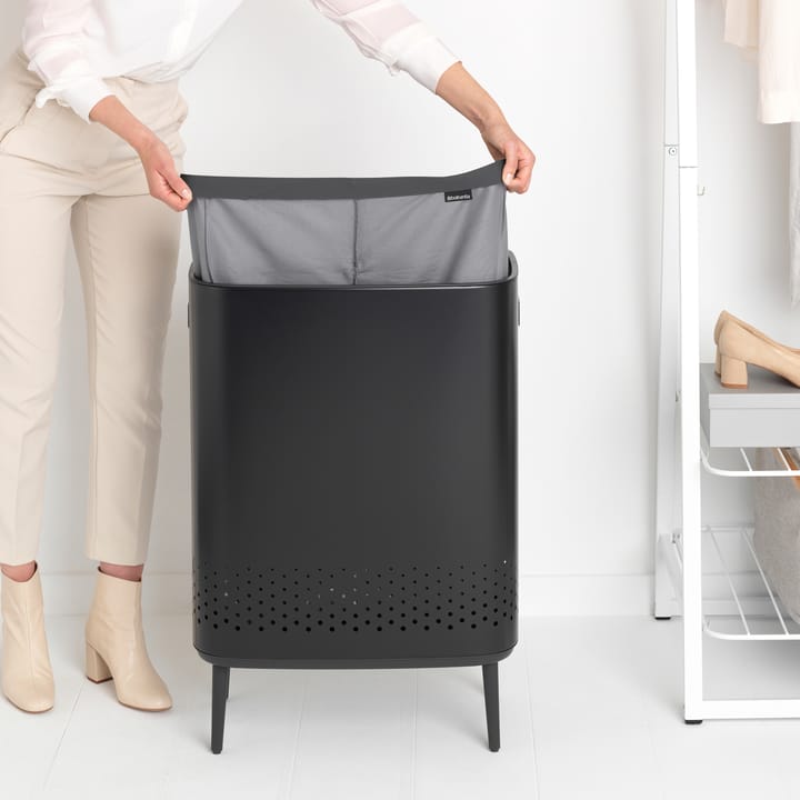 Bo καλάθι για άπλυτα ψηλό 2x45 L, ματ μαύρο Brabantia