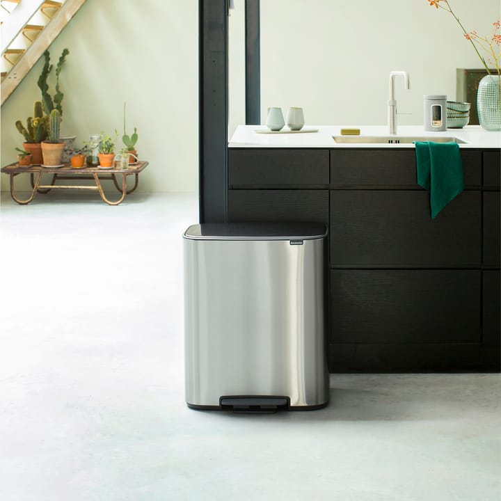 Bo κάδος με πεντάλ 60 L, ματ ατσάλι Brabantia