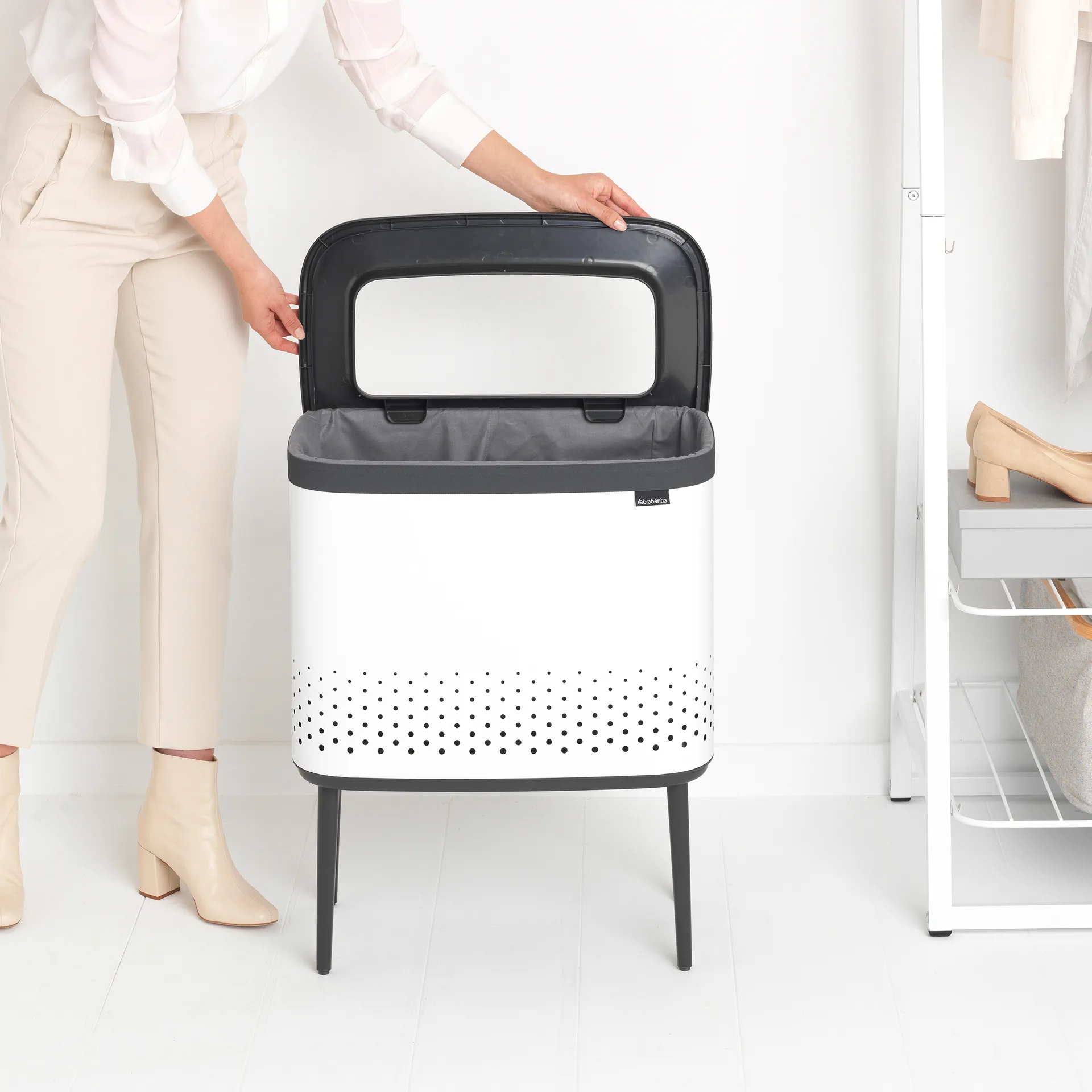 Bo καλάθι για άπλυτα 60 L, λευκό Brabantia