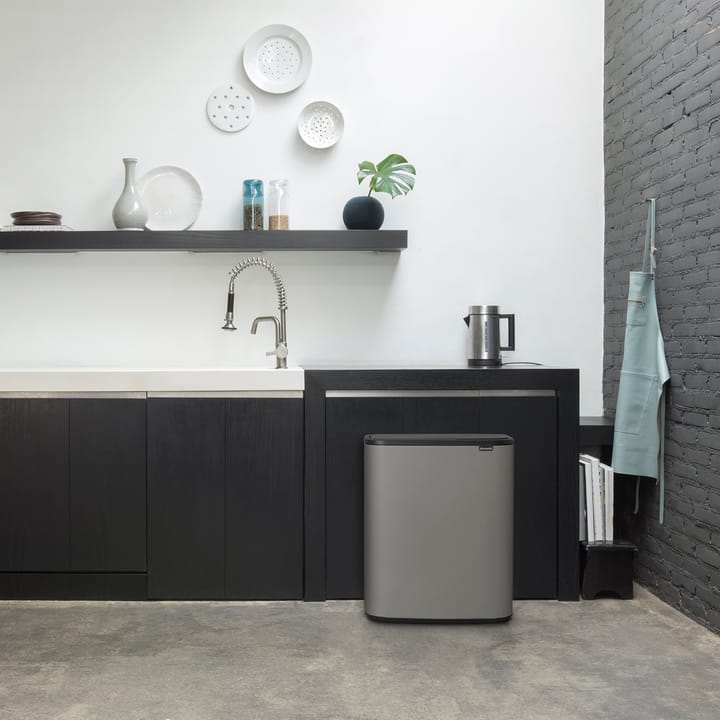 Κάδος Bo touch 2x30 L, Ορυκτό γκρι του σκυροδέματος Brabantia