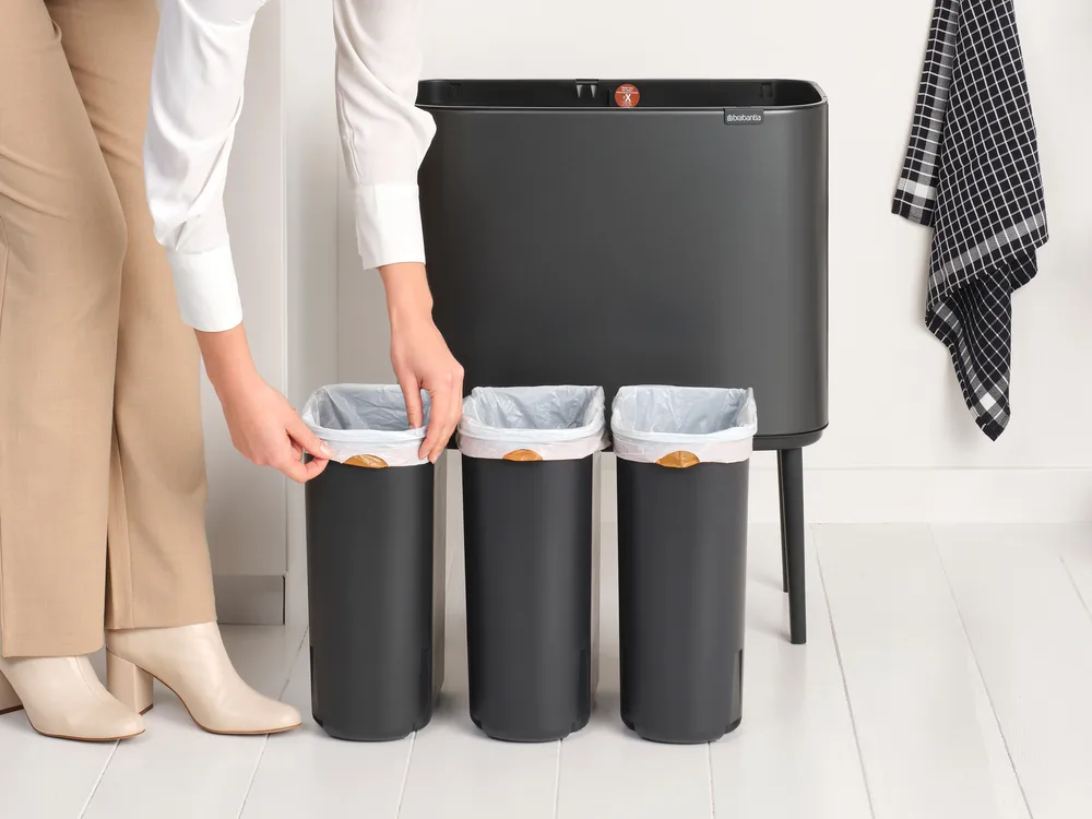 Κάδος Bo touch 3x11 λίτρων, Confident Grey Brabantia