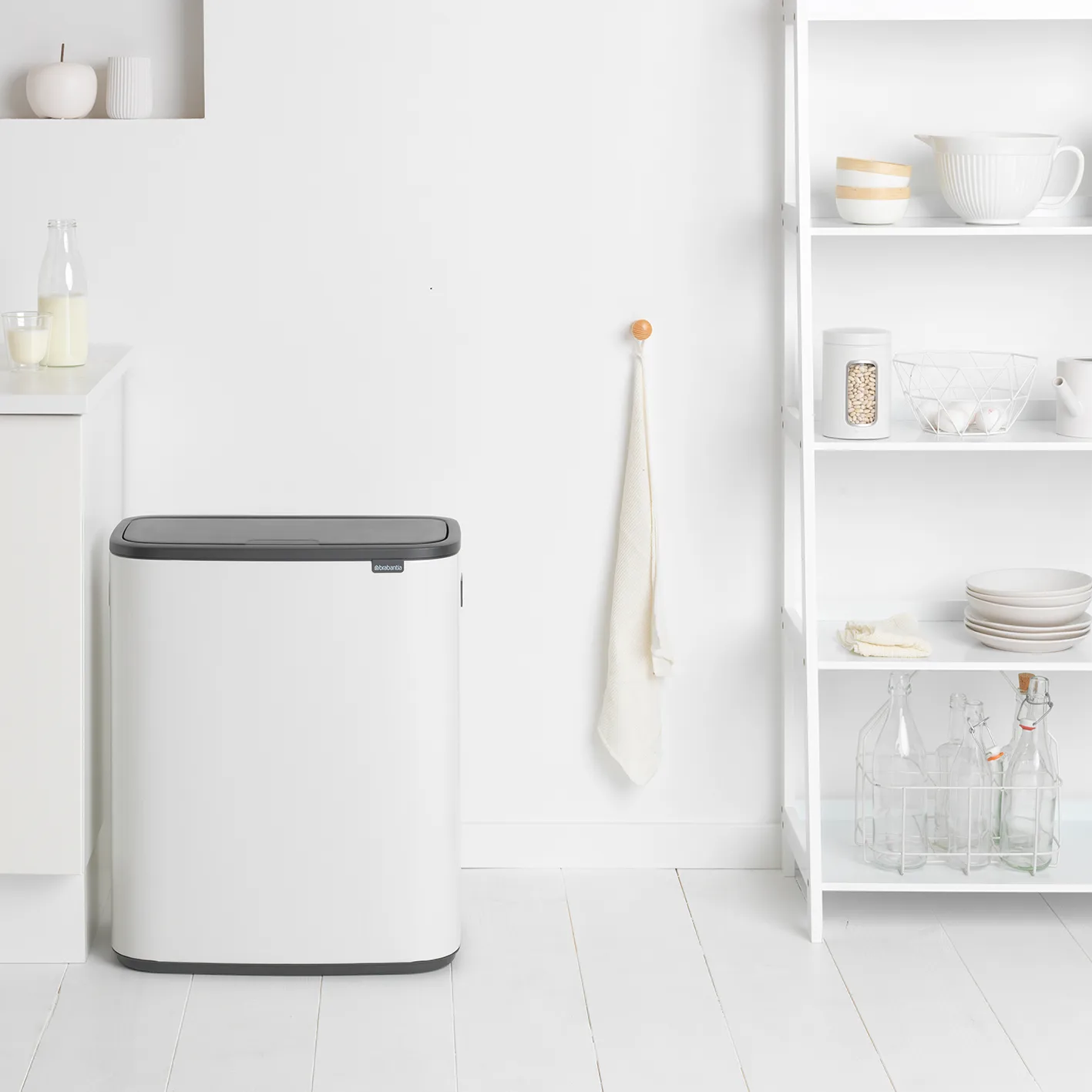 Κάδος Bo touch 60 L, Λευκό Brabantia