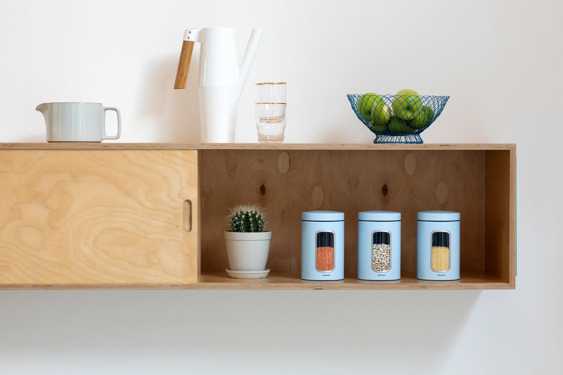 Brabantia βάζο αποθήκευσης 1.4 l Συσκευασία 3 τεμαχίων, Μπλε των ονείρων Brabantia