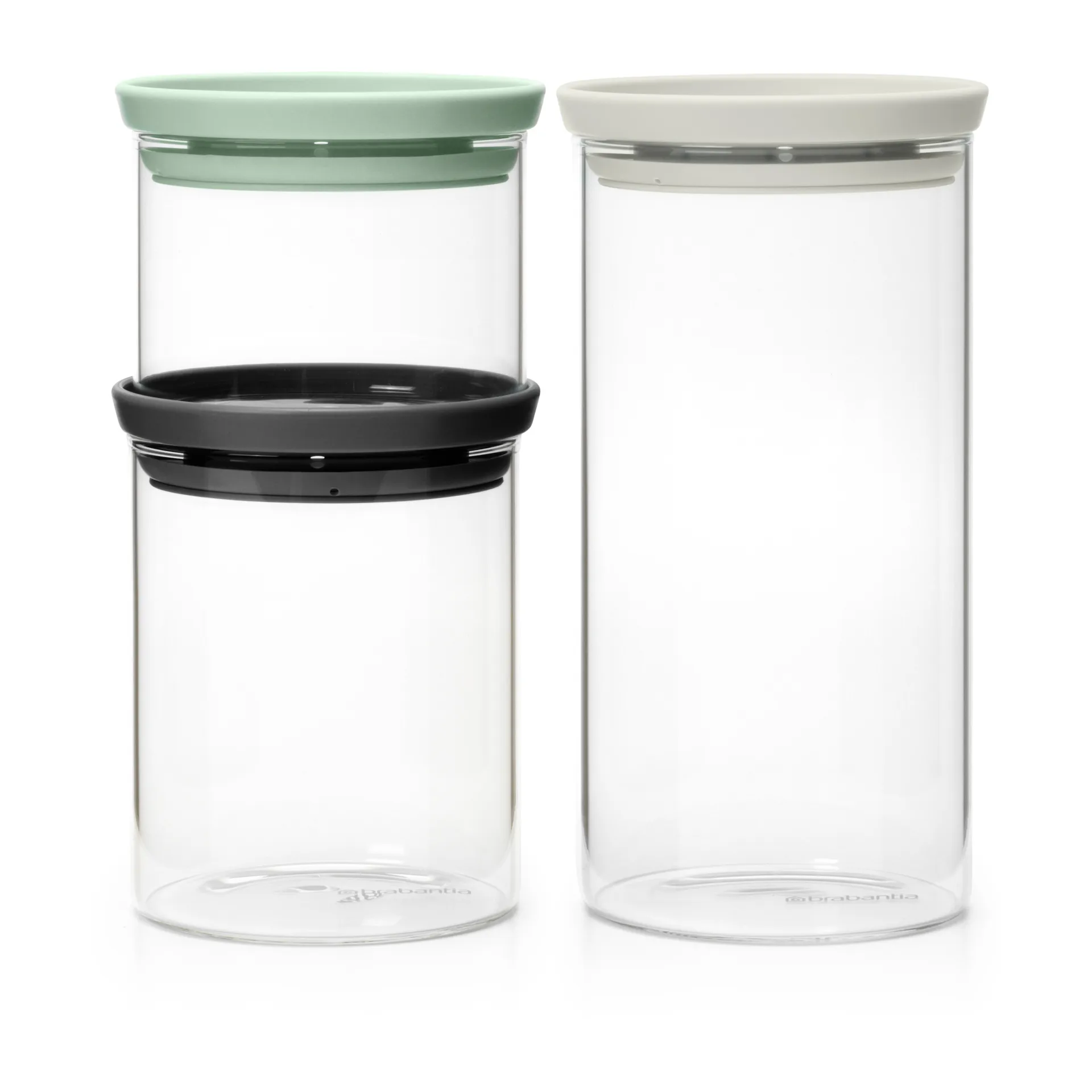 Brabantia γυάλινο βάζο Συσκευασία 3 τεμαχίων, Μαύρο-γκρι-πράσινο Brabantia