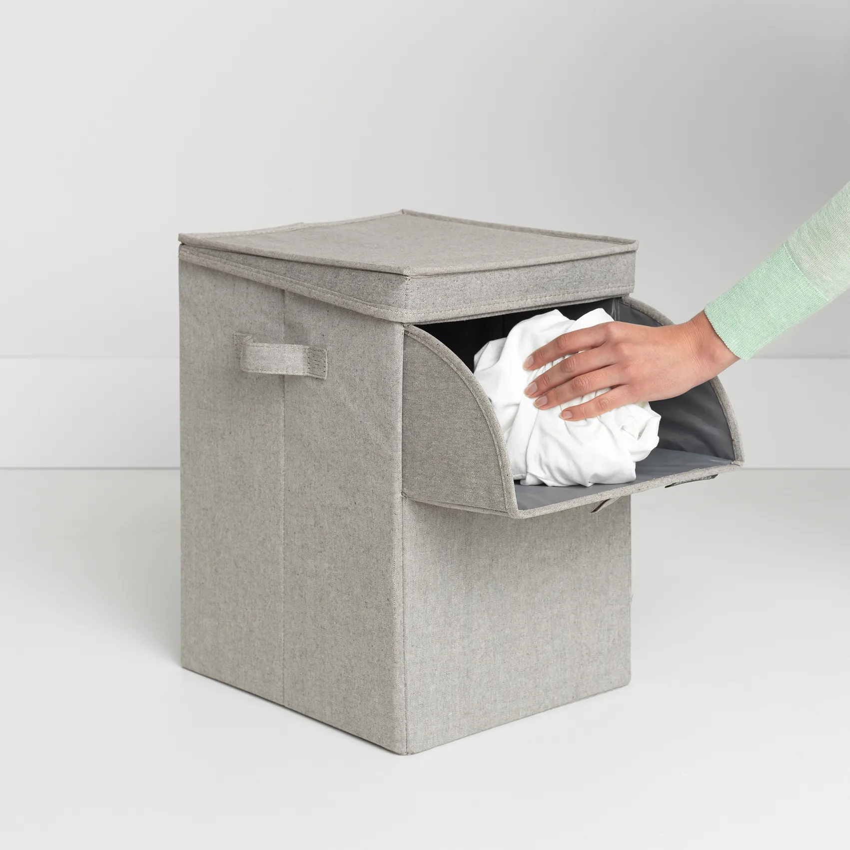 Brabantia καλάθι απλύτων με δυνατότητα στοίβαξης 35 l., ανοιχτό γκρι Brabantia