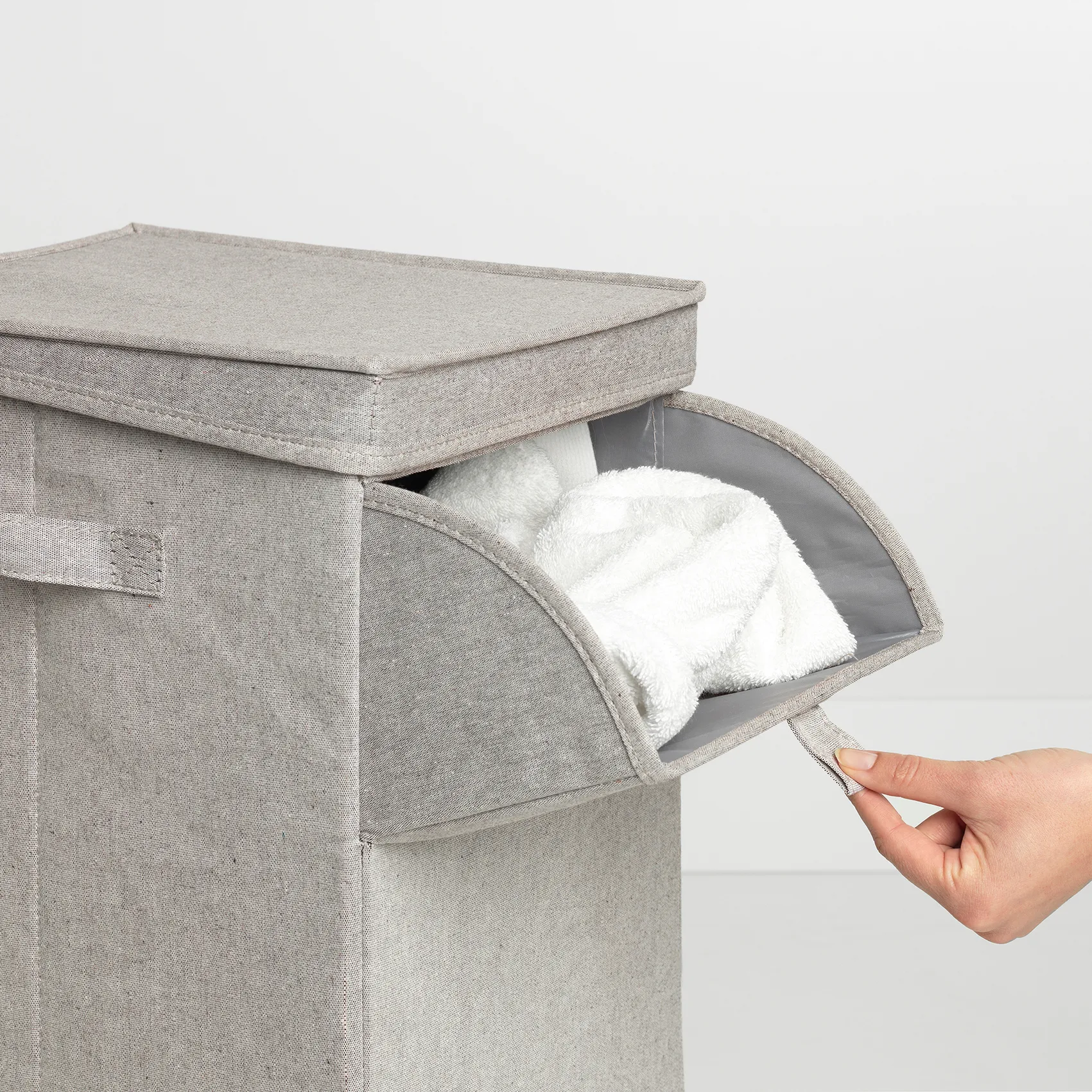 Brabantia καλάθι απλύτων με δυνατότητα στοίβαξης 35 l., ανοιχτό γκρι Brabantia