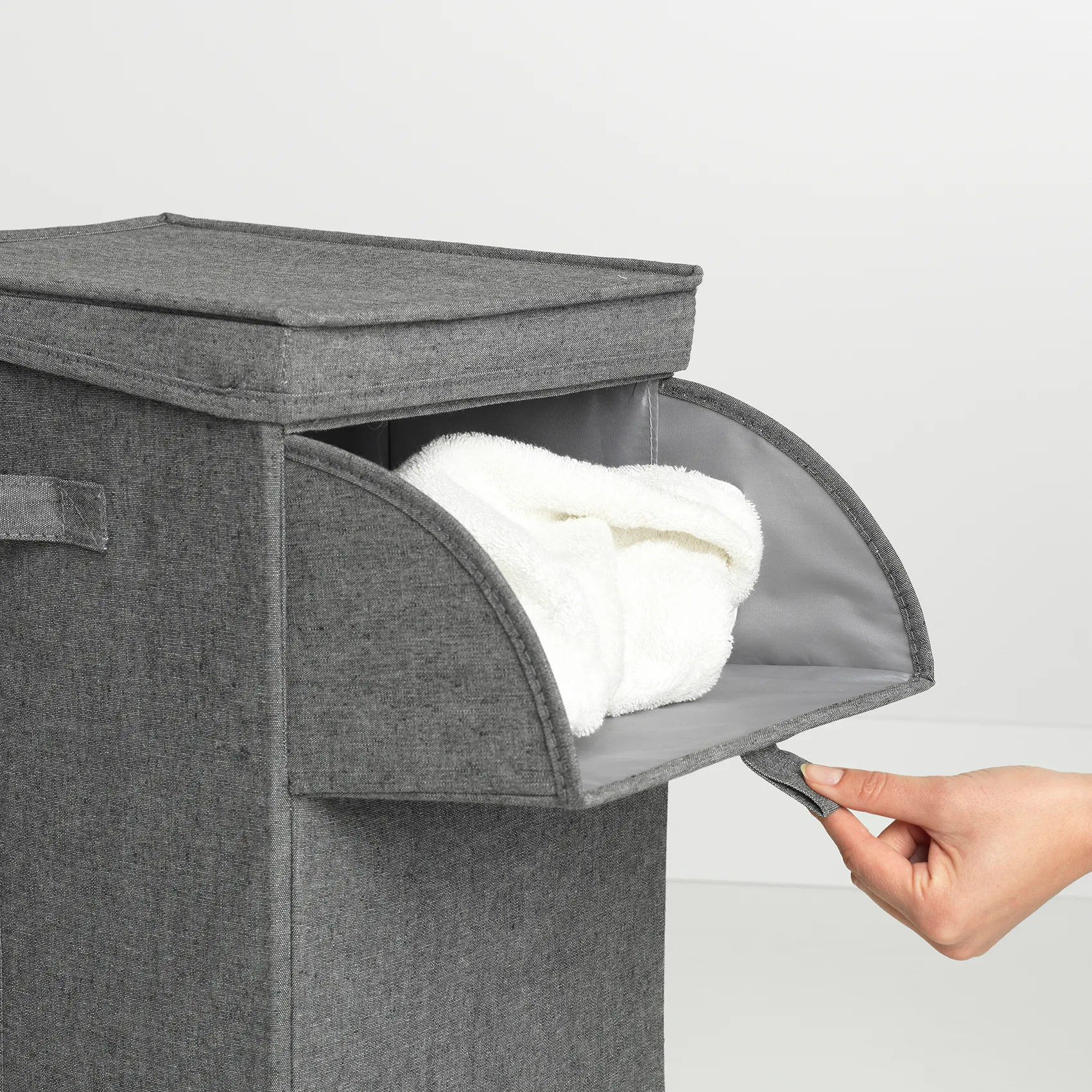 Brabantia καλάθι απλύτων με δυνατότητα στοίβαξης 35 l., σκούρο γκρι Brabantia