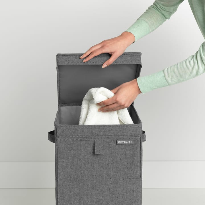 Brabantia καλάθι απλύτων με δυνατότητα στοίβαξης 35 l., σκούρο γκρι Brabantia