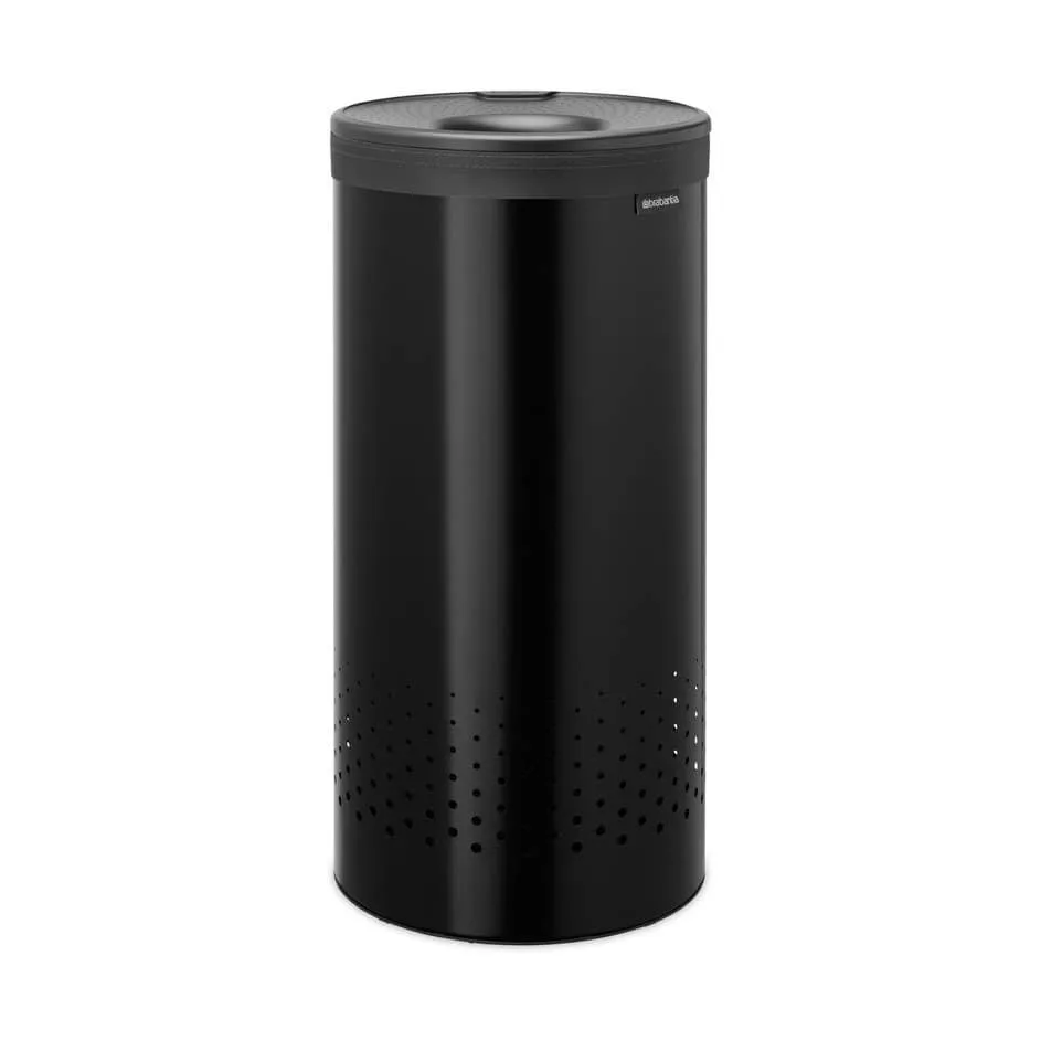 Brabantia καλάθι ρούχων με πλαστικό καπάκι 35 L, Ματ μαύρο Brabantia