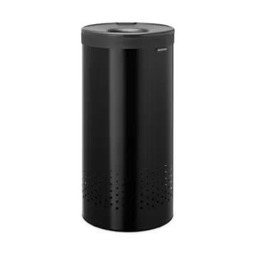 Brabantia καλάθι ρούχων με πλαστικό καπάκι 35 L - Ματ μαύρο - Brabantia
