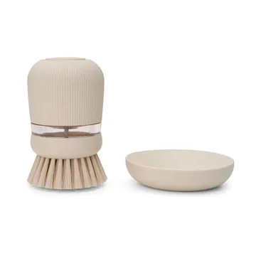 Brabantia σαπουνοθήκη πιάτων και βούρτσα πιάτων - Soft beige - Brabantia