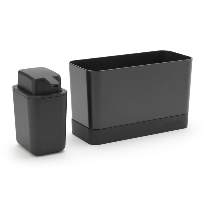 Brabantia �δοχείο οργάνωσης νεροχύτη και διανεμητής σαπουνιού, σκούρο γκρι Brabantia