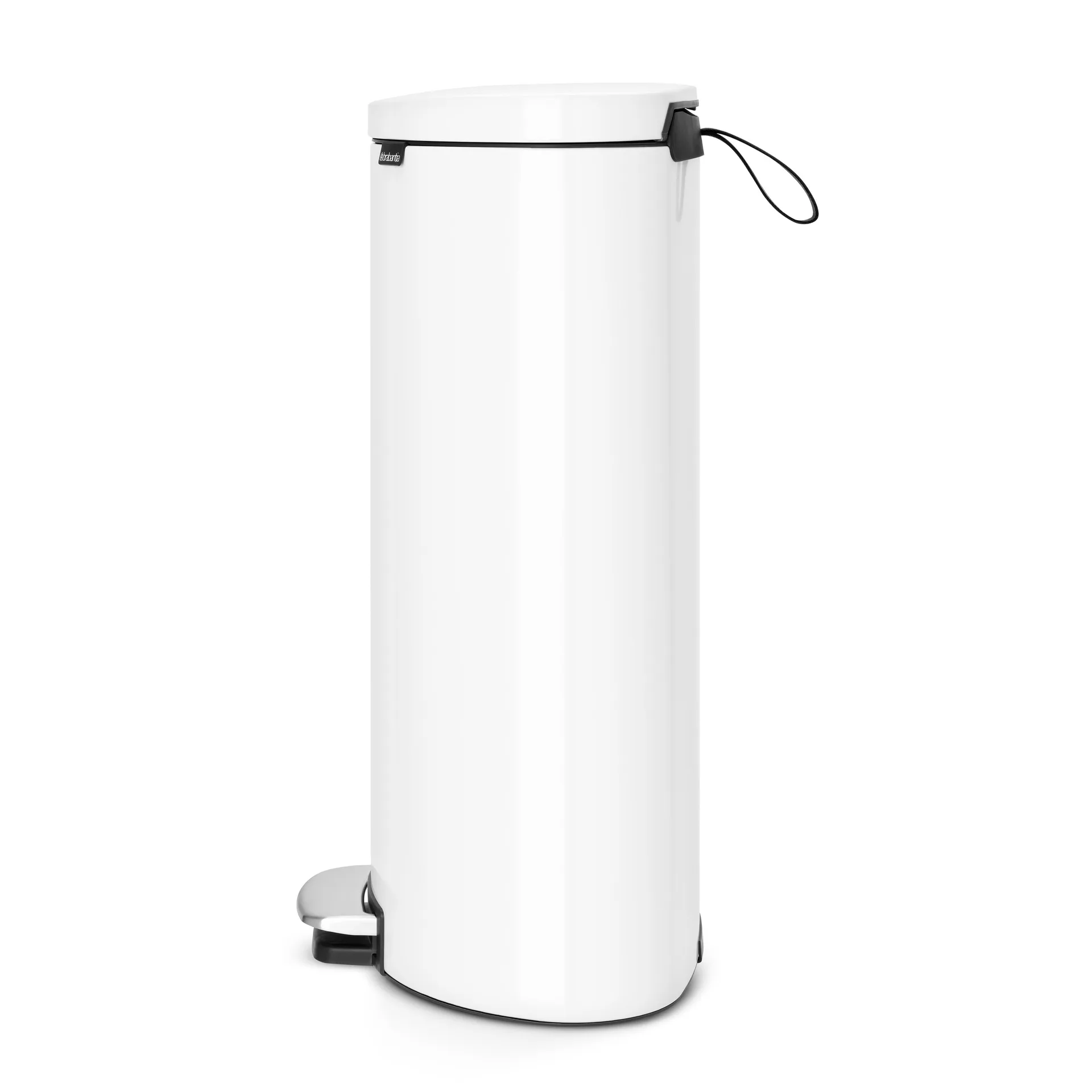 FlatBack+ κάδος με πεντάλ αθόρυβος 30 l, λευκό Brabantia