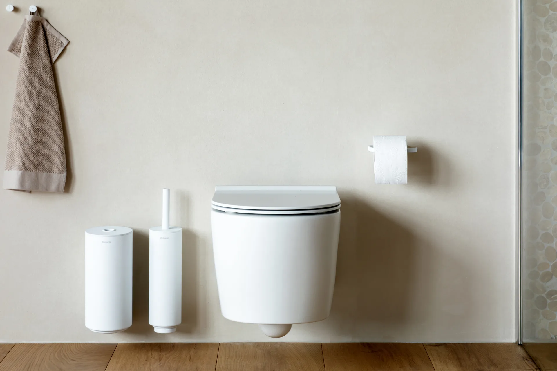 Σετ τουαλέτας Mindset 3 τεμάχια, Mineral Fresh White Brabantia