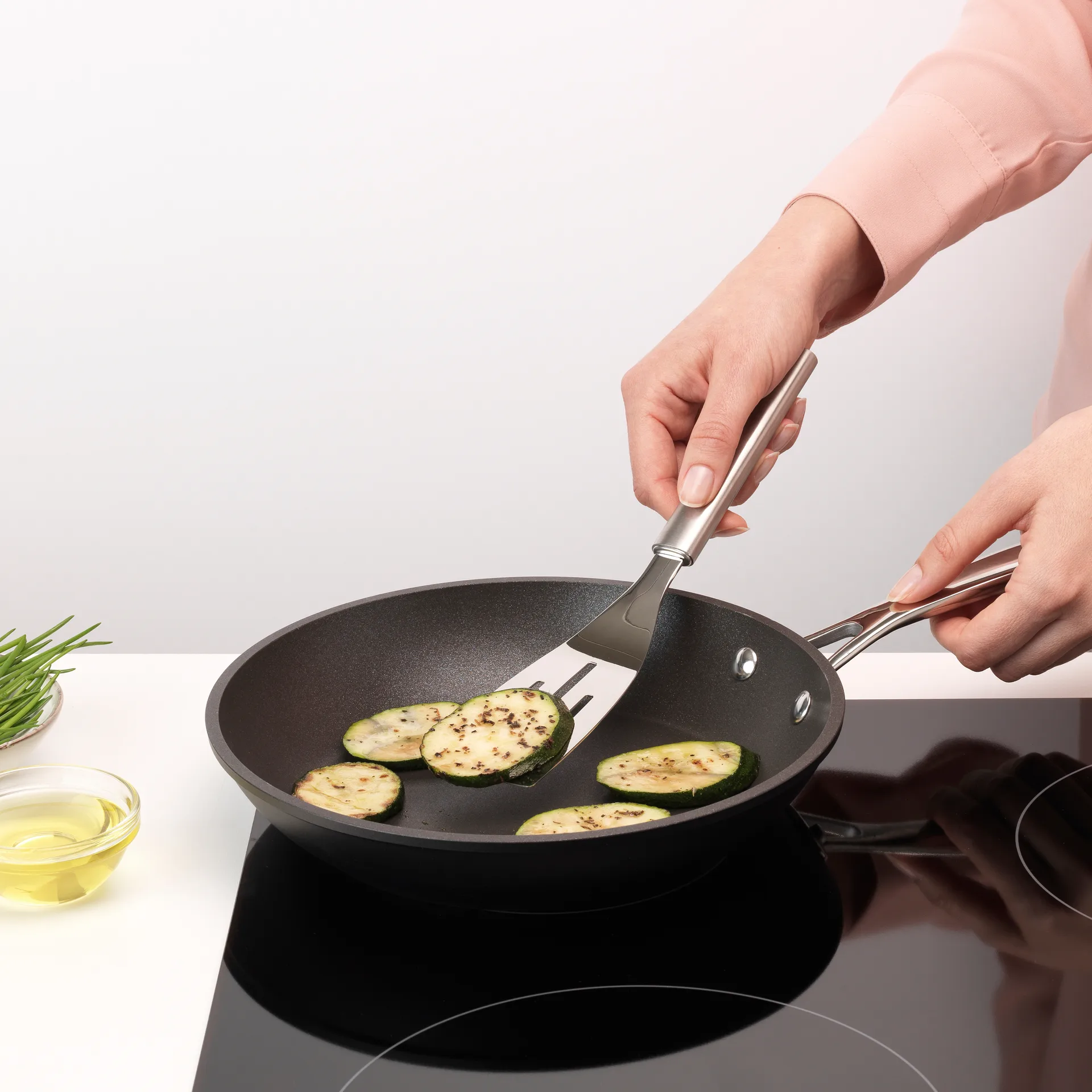 Profile σπάτουλα για τηγάνι μικρή, ανοξείδωτο ατσάλι Brabantia