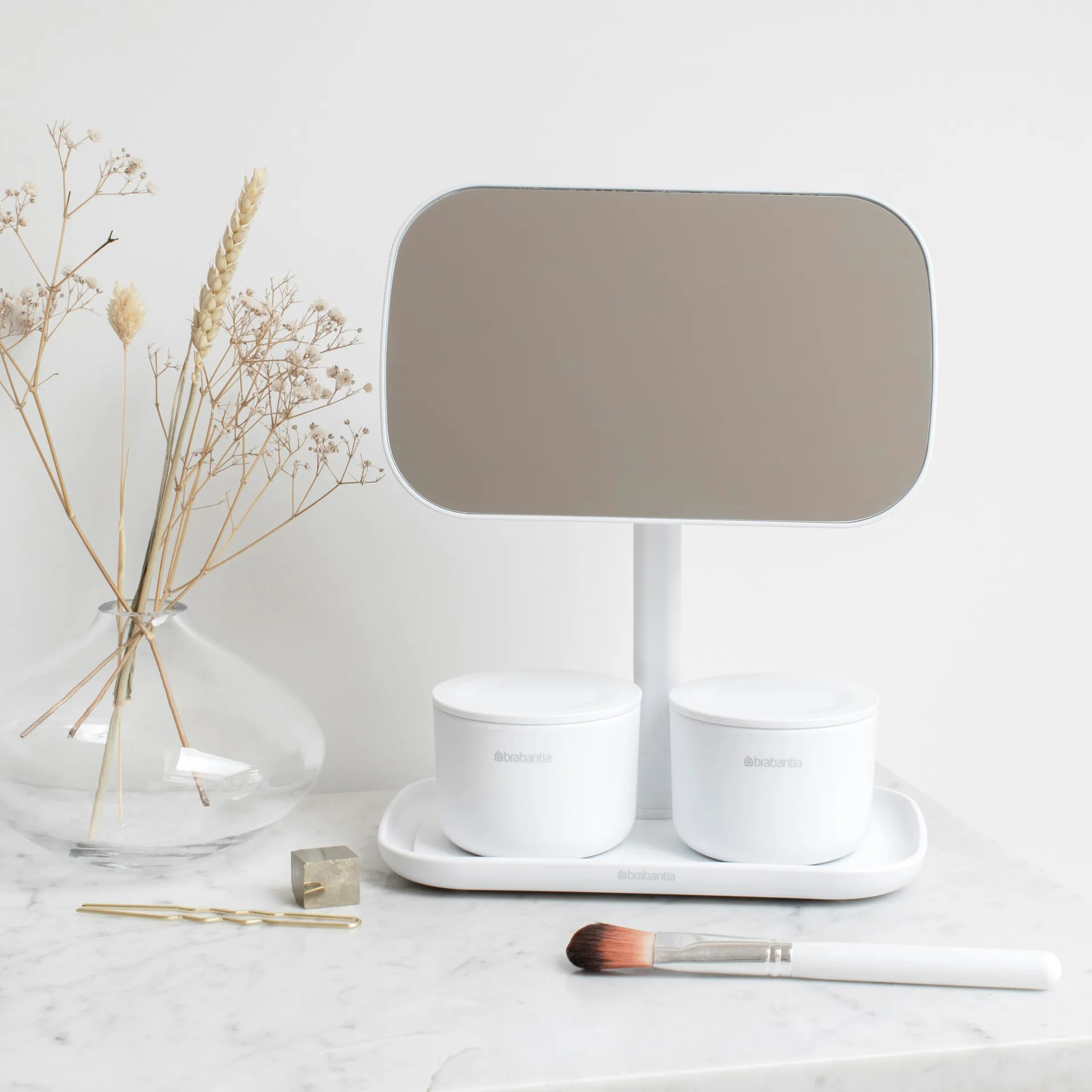 ReNew καθρέφτης με αποθηκευτικό δίσκο, λευκό Brabantia