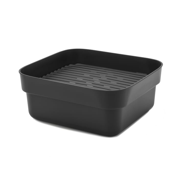 Sinkside δοχείο πιάτων με δίσκο για στέγνωμα 34x37 cm - Σκούρο γκρι - Brabantia