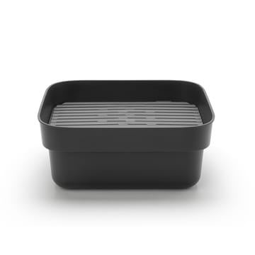 Sinkside δοχείο πιάτων με δίσκο για στέγνωμα 34x37 cm - Σκούρο γκρι - Brabantia