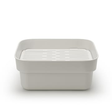 Sinkside δοχείο πιάτων με δίσκο για στέγνωμα 34x37 cm - Ανοιχτό γκρι - Brabantia