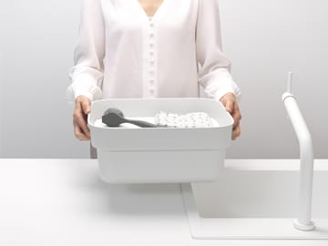 Sinkside δοχείο πιάτων με δίσκο για στέγνωμα 34x37 cm - Ανοιχτό γκρι - Brabantia