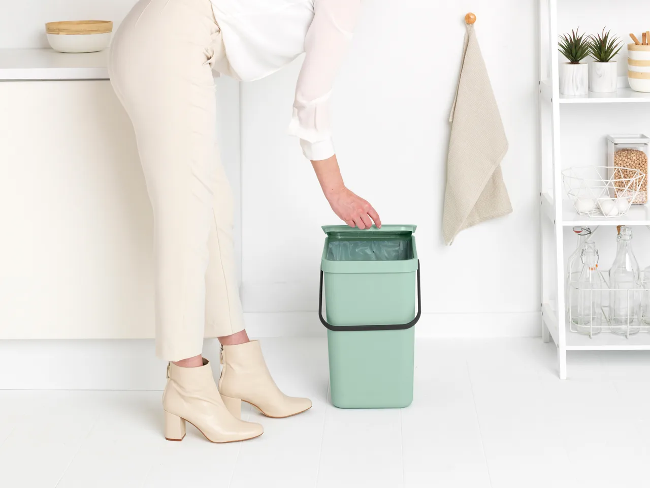 Κάδος απορριμμάτων Sort & Go 25L, Jade Green Brabantia