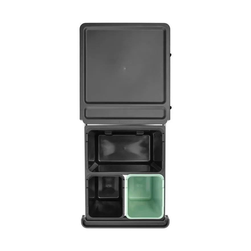 Sort&Go Εντοιχιζόμενοι κάδοι, 10+10+20 L, Σκούρο γκρι Brabantia