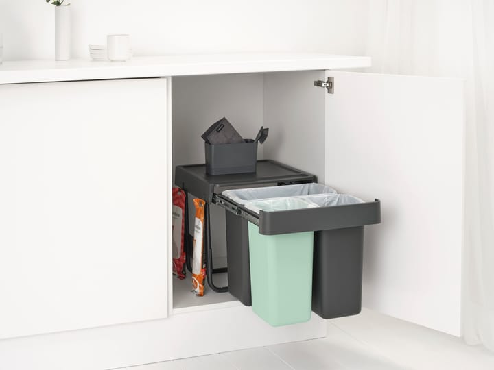 Sort&Go Εντοιχιζόμενοι κάδοι, 10+10+20 L, Σκούρο γκρι Brabantia