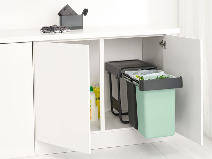 Sort&Go Εντοιχιζόμενοι κάδοι, 2x15 L, Σκούρο γκρι Brabantia