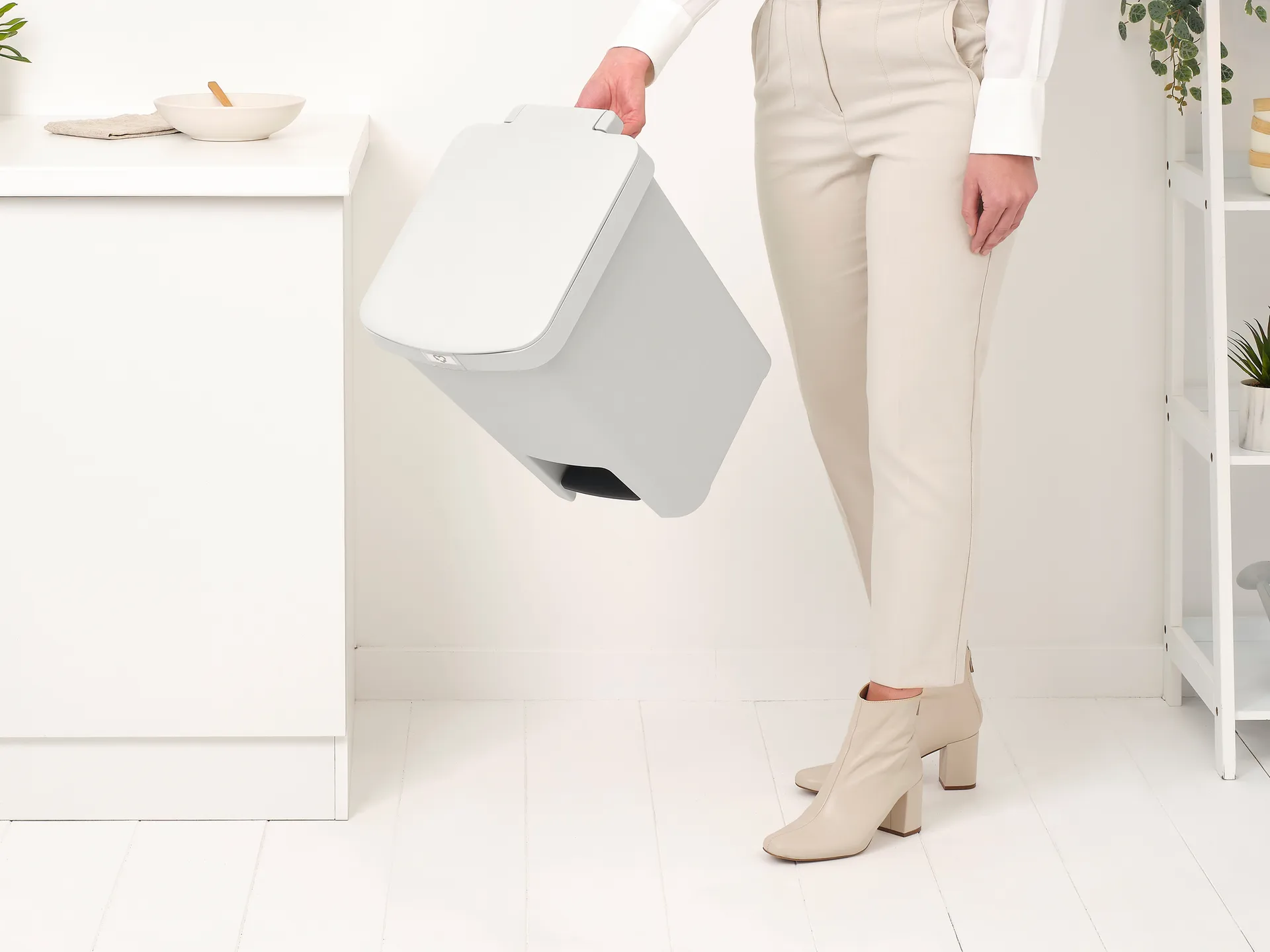 Κάδος πεντάλ StepUp 25 l, Ανοιχτό γκρι Brabantia