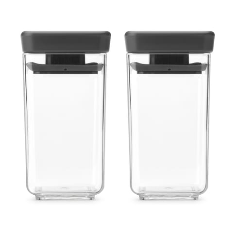 TASTY+ στοιβαζόμενο δοχείο 2 τεμαχίων 0,15 L - Σκούρο γκρι - Brabantia