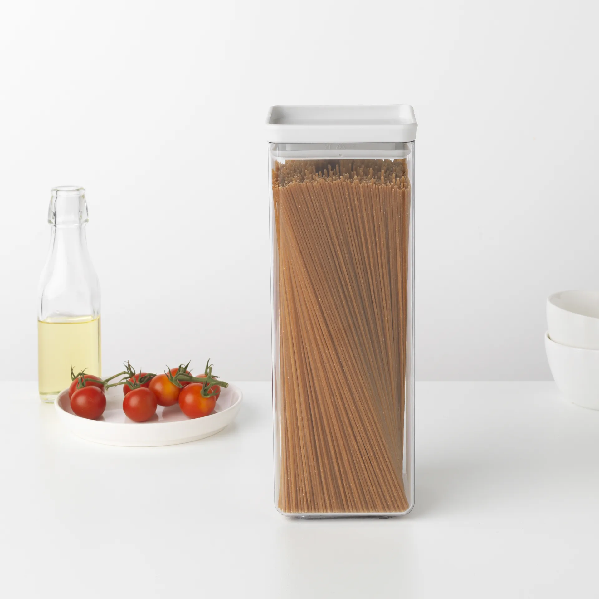 TASTY+ τετράγωνο βάζο αποθήκευσης 2,5 L, Ανοιχτό γκρι Brabantia