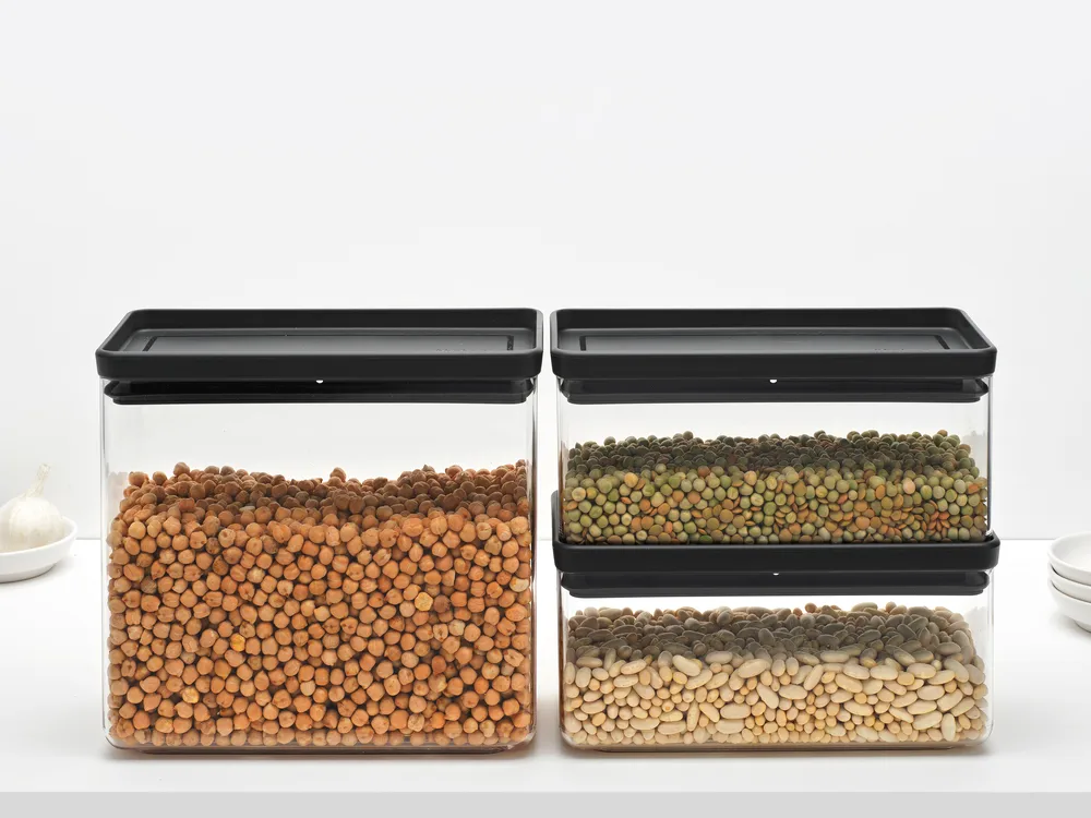 TASTY+ δοχείο στοίβαγμα 3 τεμάχια 2x1,5 L+3,5 L, Σκούρο γκρι Brabantia