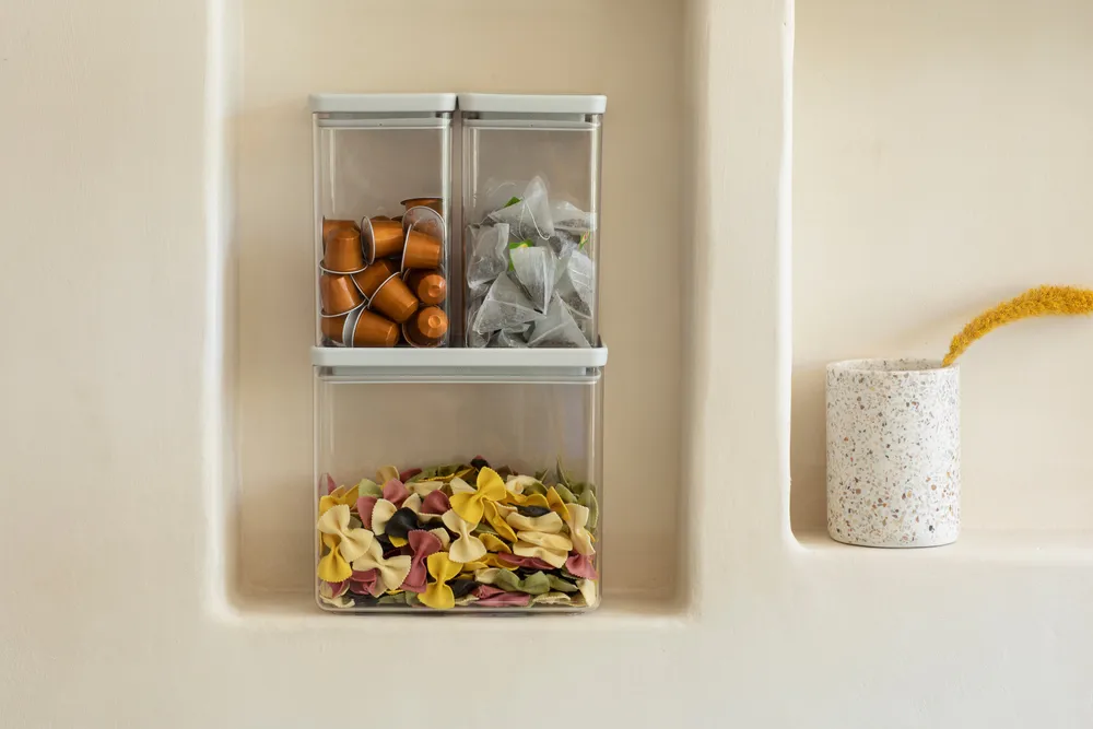 TASTY+ στοιβαζόμενο δοχείο 3 τμχ 2x1,6 L+3,5L, Ανοιχτό γκρι Brabantia