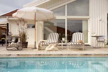 Arts ξαπλώστρα 196x96 εκ. - Soft White-beige stripes - Brafab