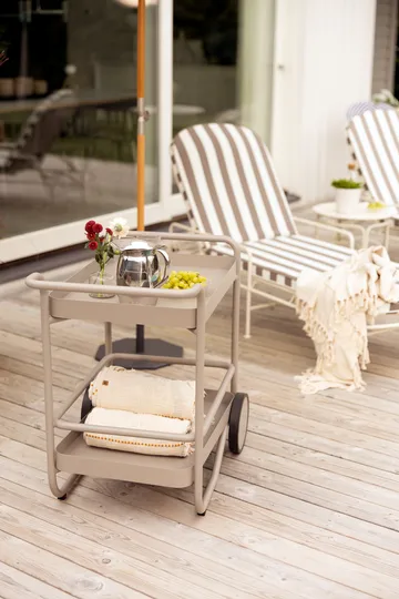 Arts ξαπλώστρα 196x96 εκ. - Soft White-beige stripes - Brafab