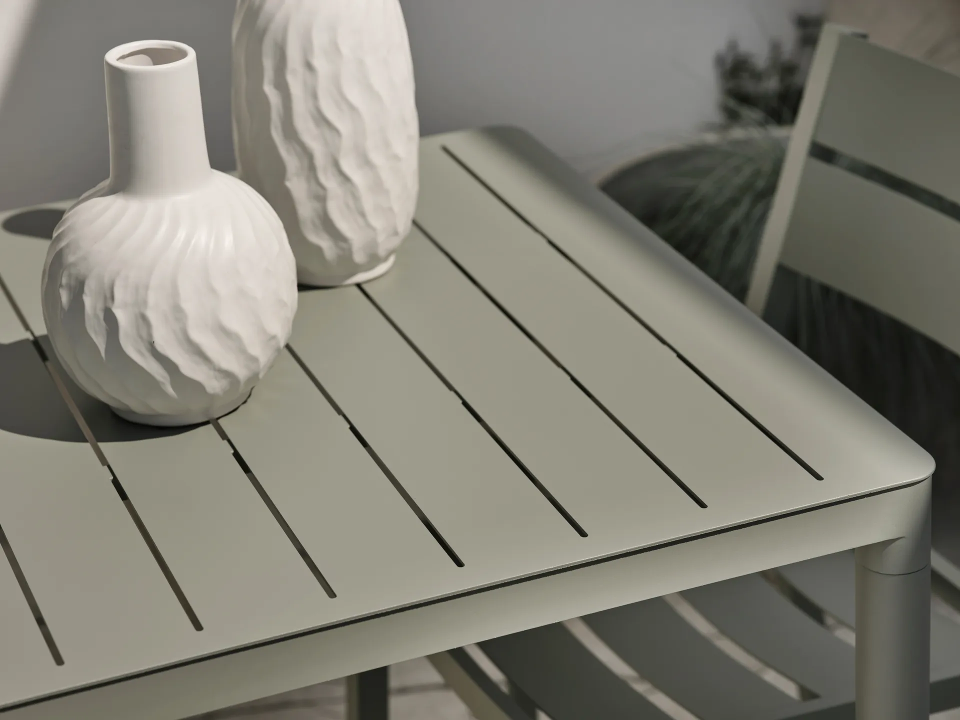 Bigby τραπέζι φαγητού, Dusty green, 195x90 cm Brafab