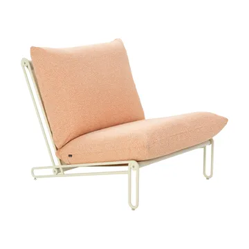 Blixt πολυθρόνα lounge - Pearl white-teddy orange - Brafab