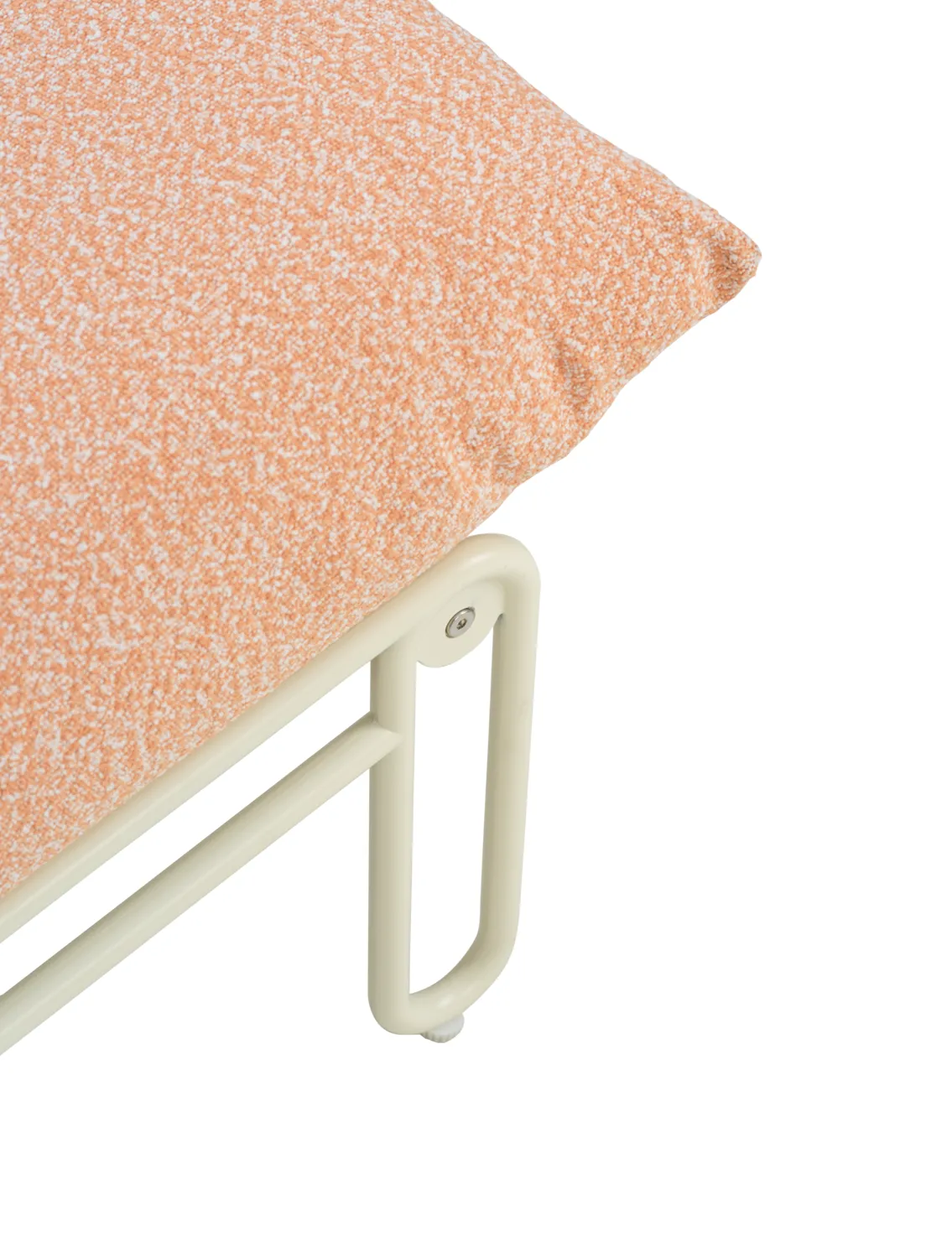 Blixt πολυθρόνα lounge, Pearl white-teddy orange Brafab