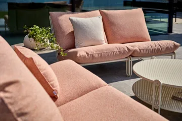 Blixt πολυθρόνα lounge - Pearl white-teddy orange - Brafab